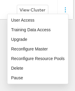 Cluster Menu